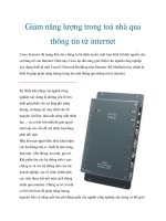 Giảm năng lượng trong toà nhà qua thông tin từ internet potx