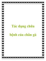 Tác dụng chữa bệnh của chân gà doc