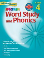 Spectrum Word Study and Phonics, Grade 5 pdf