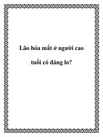 Lão hóa mắt ở người cao tuổi có đáng lo? pdf