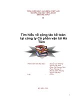 tìm hiểu về công tác kế toán tại công ty cổ phần vận tải hà tiên