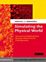 SIMULATING THE PHYSICAL WORLD Hierarchical Modeling from Quantum Mechanics to Fluid Dynamics pdf