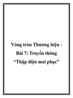 Vòng tròn Thương hiệu Bài 7: Truyền thông “Thập diện mai phục” pot