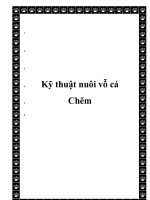  Kỹ thuật nuôi vỗ cá Chẽm doc