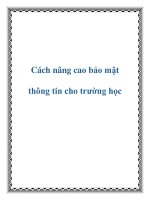 Cách nâng cao bảo mật thông tin cho trường học doc