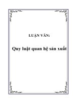 LUẬN VĂN: Quy luật quan hệ sản xuất ppt