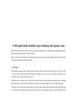 5 lỗi phổ biến khiến bạn không thể giảm cân ppt