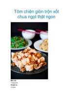 Tôm chiên giòn trộn xốt chua ngọt thật ngon doc