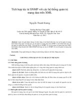 Tích hợp tác tử SNMP với các hệ thống quản trị mạng dựa trên XML