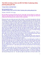 tìm hiểu tư tưởng cơ bản của hồ chí minh về phương châm phương pháp giáo dục