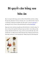 Bí quyết cân bằng sau bữa ăn potx