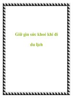 Giữ gìn sức khoẻ khi đi du lịch doc