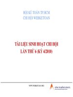Tổ chức bộ máy kế toán và hoàn thiện hệ thống kiểm soát nội bộ pdf