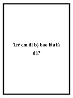 Trẻ em đi bộ bao lâu là đủ? pdf