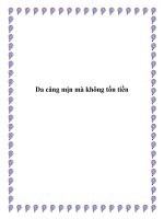 Da căng mịn mà không tốn tiền ppt