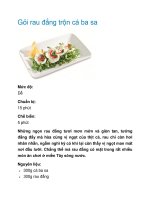 Gỏi rau đắng trộn cá ba sa pot