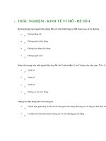 TRẮC NGHIỆM - KINH TẾ VI MÔ - ĐỀ SỐ 4 pdf