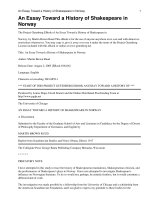 An Essay Toward a History of Shakespeare in Norway doc
