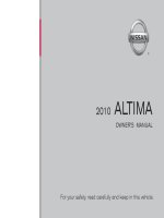 Nissan Altima Couple 2010 owner manual - Sách hướng dẫn sử dụng xe Nissan Altima đời 2010.