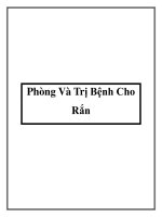 Phòng Và Trị Bệnh Cho Rắn pptx