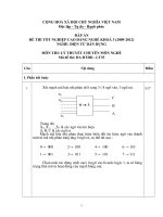 đáp án đề thi lí thuyết tốt nghiệp khóa 3 - điện tử dân dụng - mã đề thi đtdd - lt (35)