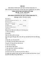 MẪU M3 BẢN ĐĂNG KÝ/ĐỀ NGHỊ CẤP GIẤY CHỨNG NHẬN ĐẦU TƯ (đối với trường hợp không gắn với thành lập doanh nghiệp/hoặc Chi nhánh) doc