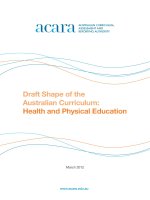 Draft Shape of the Australian Curriculum: Health and Physical Education pdf