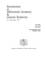 Intro to differential geometry and general relativity   s  waner