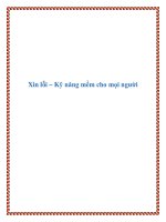 Xin lỗi – Kỹ năng mềm cho mọi người doc