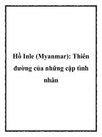 Hồ Inle (Myanmar): Thiên đường của những cặp tình nhân potx