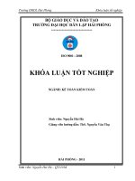 Hoàn thiện công tác kế toán doanh thu, chi phí và xác định kết quả kinh doanh tại công ty TNHH một thành viên Cảng Hải Phòng