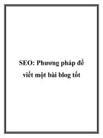 SEO: Phương pháp để viết một bài blog tốt pot