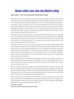 Quan niệm của cha mẹ thành công