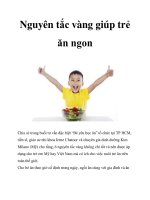 Nguyên tắc vàng giúp trẻ ăn ngon pptx