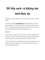 Để bếp sạch và không ám mùi thức ăn docx