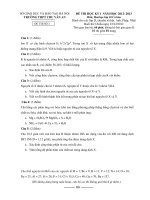 Đề thi học kì 1 môn Hóa 10D3 cơ bản trường Chu Văn An pot