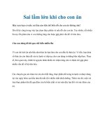 Sai lầm lớn khi cho con ăn pptx