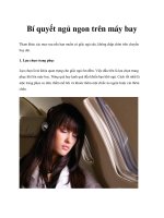 Bí quyết ngủ ngon trên máy bay docx