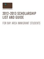 2012–2013 ScholarShip liSt and Guide FOR BAY AREA IMMIGRANT STUDENTS pptx