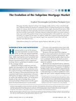 The Evolution of the Subprime Mortgage Market pptx