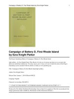 Campaign of Battery D, First Rhode Island light artillery. pot