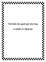 Thể hình cho người gầy khó tăng cơ (phần 4): Động lực doc