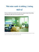Nhà màu xanh và những ý tưởng thiết kế ppt