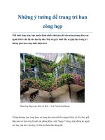 Những ý tưởng để trang trí ban công hẹp pot