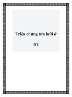 Triệu chứng tưa lưỡi ở trẻ pot