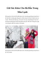 Giữ Sức Khỏe Cho Bà Bầu Trong Mùa Lạnh potx