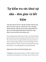 Tự kiểm tra sức khoẻ tại nhà – đơn giản và tiết kiệm potx