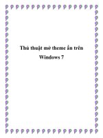 Thủ thuật mở theme ẩn trên Windows 7 docx