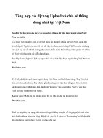 Tổng hợp các dịch vụ Upload và chia sẻ thông dụng nhất tại Việt Nam pdf