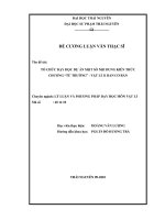 TỔ CHỨC DẠY HỌC DỰ ÁN MỘT SỐ NỘI DUNG KIẾN THỨC CHƯƠNG “TỪ TRƯỜNG” potx